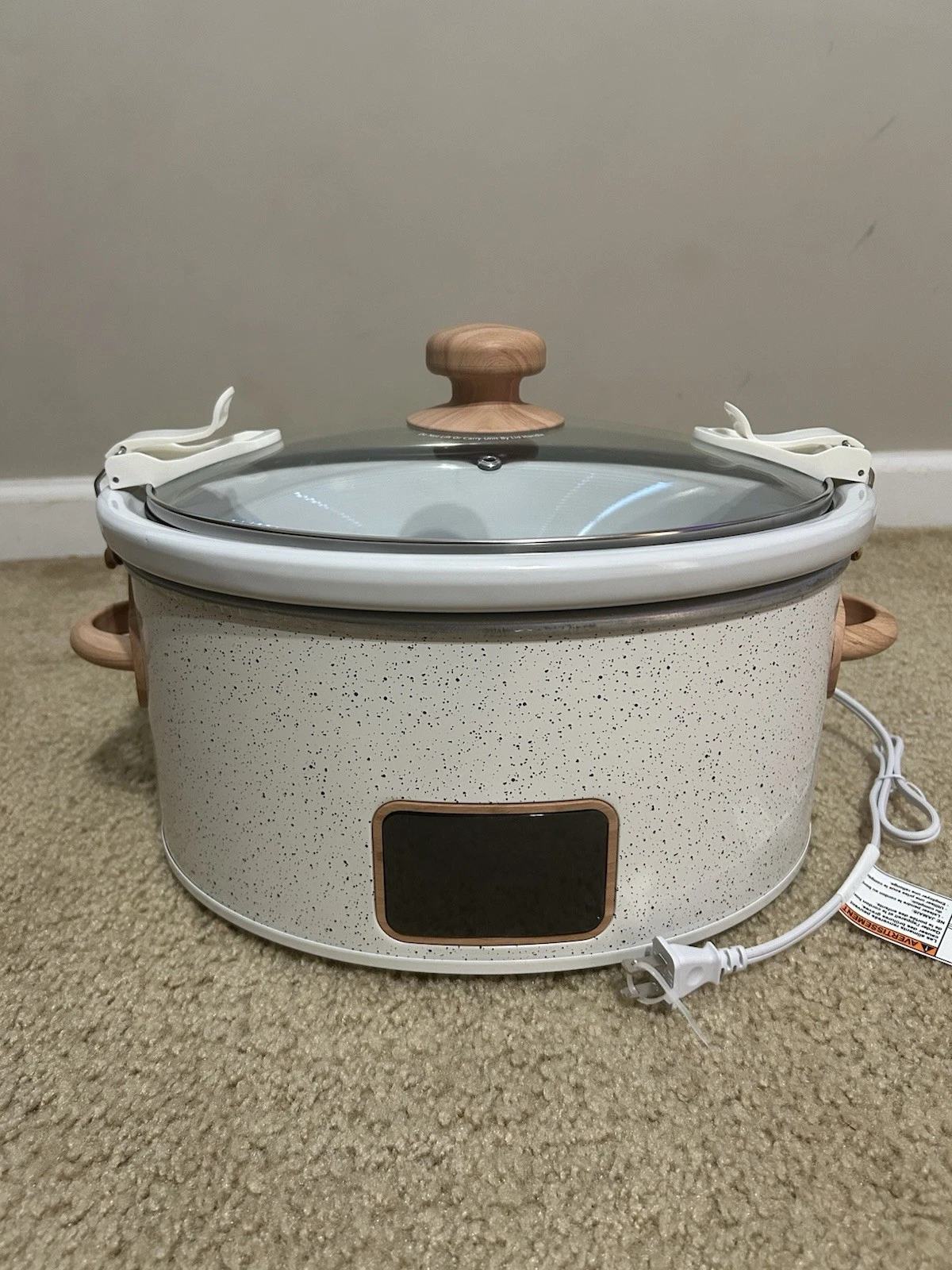 The Pioneer Woman PW8400778514-5 6 Qt Digital Slow Cooker with Locking Lid,