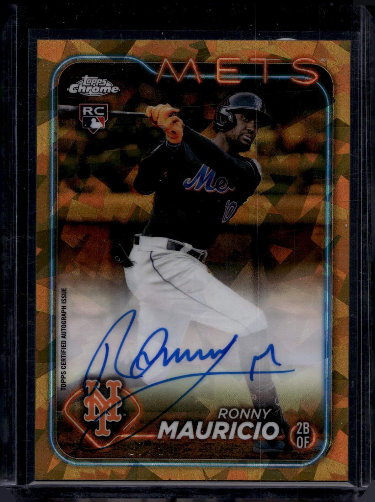 2024 Topps Chrome Update Sapphire Ronny Mauricio Autographs Gold #/50