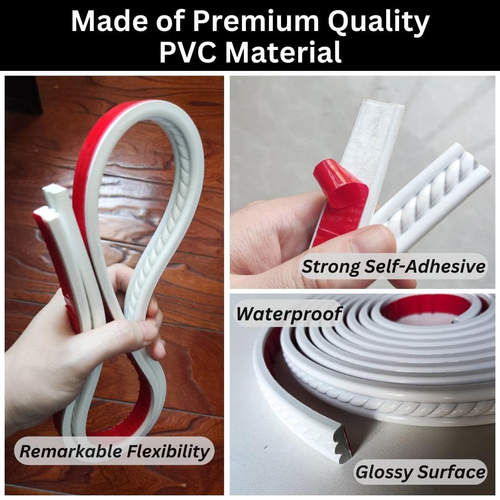 Peel and Stick Molding Trim Self Adhesive Flexible Wall Trim Crown Molding 3D St - Picture 4 of 12