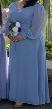 Azazie Size 18 Formal Bridesmaid Dress Dusty Blue