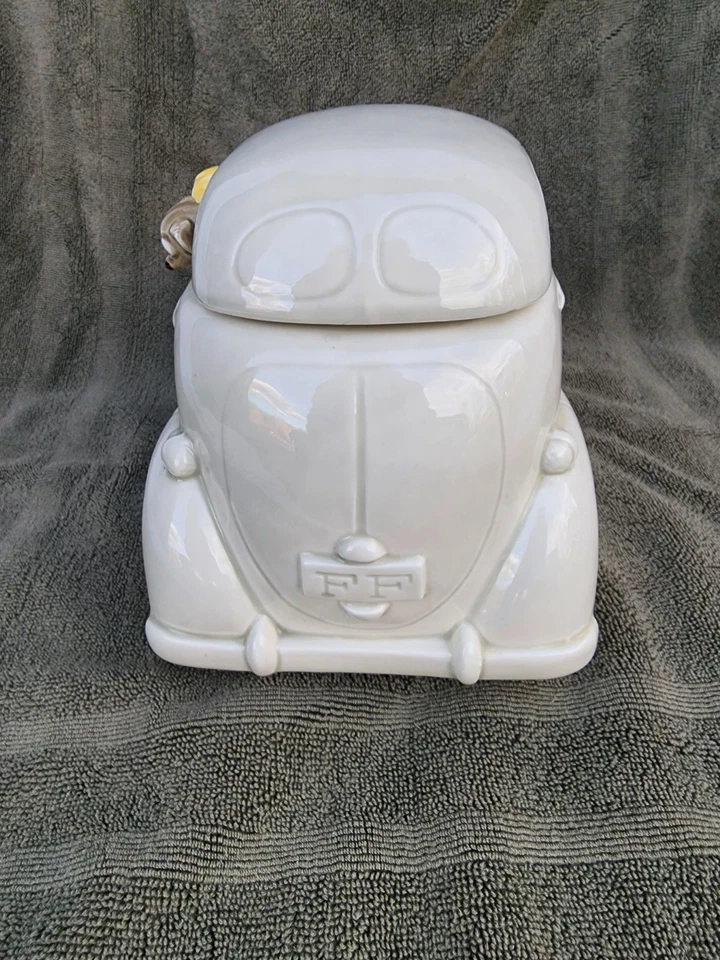 Tarro de galletas automático vintage Fitz & Floyd con neumático plano niño y perro Japón 1978 Foto 4 de 4