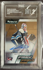 2020 Parkhurst Prominent Prospects Auto #PP10 Matiss Kivlenieks Rookie RC TAG 9