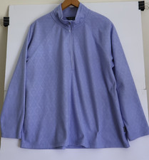 Eddie Bauer Quest Fleece Womens XXL Purple Geometric 1/4 Zip Pullover 2XL