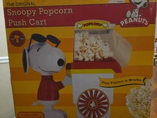 Snoopy Popcorn Push Cart Quick and Easy Air Popcorn Maker