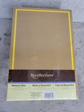 Recollections Memory Box Yellow Pattern Storage Photos DVDs CDs 11  