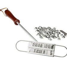 Branding Iron with 55 Letters DIY Barbecue Grilling Meat Steak Names Marking Sta