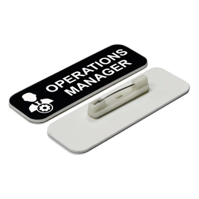 Signs ByLITA Operations Manager 1 x 3'' Name Tag/Badge, (3 Pack)