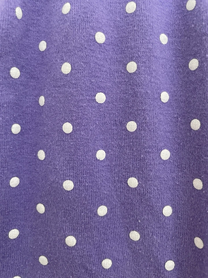 Pantalones de pijama Carter's Baby Girl pequeños blancos a lunares 100 % algodón púrpura 24M Foto 4 de 4