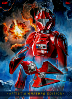 Major Vonreg Art Topps Star Wars Card Trader Series Original Art