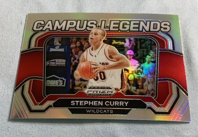 2024 Panini Prizm DP Davidson Wildcats Stephen Curry #2 Campus Legends Silver