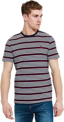 US POLO ASSN Mens Multi Stripe Crew Neck Cotton T-Shirt Size S M L XL XXL BNWT - Picture 3 of 6
