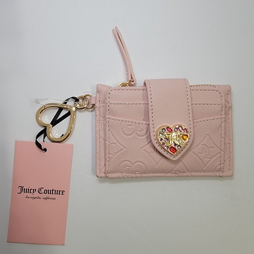Juicy Couture Glitz Out Wristlet Pink Clay Wallet Purse Wit MATCHING CARDHOLDER - Picture 18 of 18