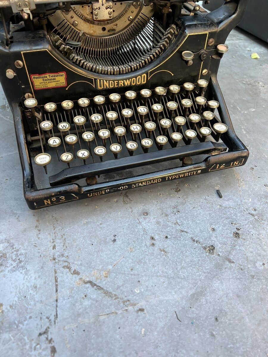 Vintage Underwood Standard Typewriter No. 3 12 Inch from Vintage Underwood Standard Typewriter No. 3 12 Inch from