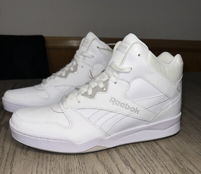 Reebok Men's Royal BB4500 H2 Basketball Shoes White/Lgh Solid Grey High Top
