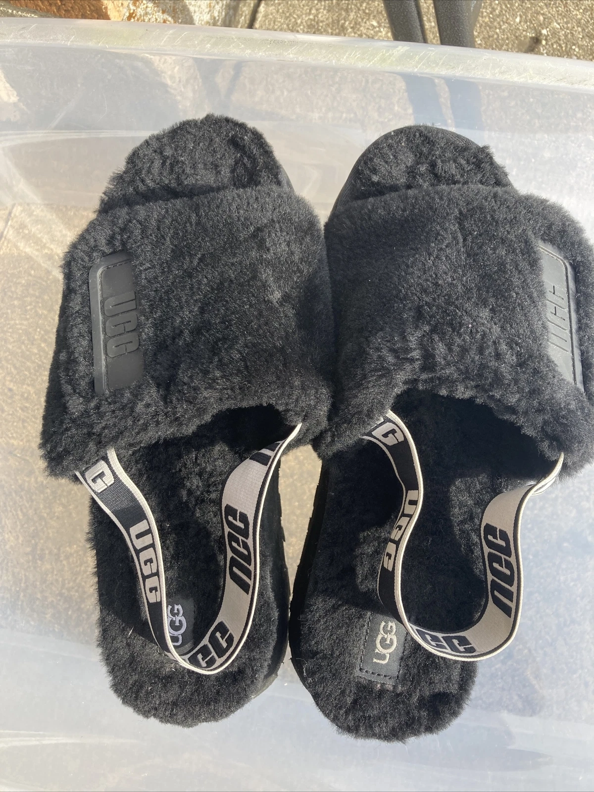 UGG Slip On Donna DISCO SLIDES Nero Donna Taglia 1112258 BLK