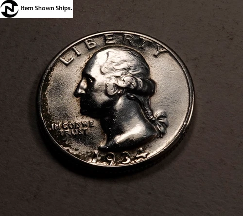 1934 Washington Quarter ~ AU/BU ~ 90% Silver ~ (Q482)