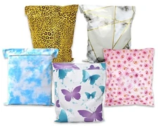 14x17 Leopard, Cloud, Marble, Roses, Butterfly 5 Designer Poly Shipping Mailers!