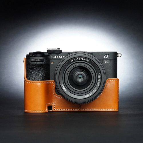 TP Handmade Half Case for Sony A7C2 A7CR A7CII Leather Camera Retro Cover New - Picture 9 of 29
