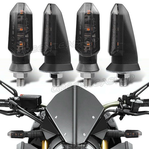 4 x Motorcycle Indicators Bike LED Turn Signal Light Blinkers Amber Universal - Picture 9 of 9