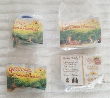 THE LION KING'S TIMON  PUMBAA BURGER KING KIDS CLUB COMPLETE SET OF FOUR