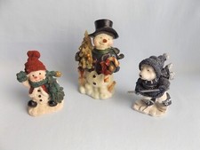 3 weihnachtliche Deko Figuren 2x Schneemann und Eisbär Polyresin ~~ NEU