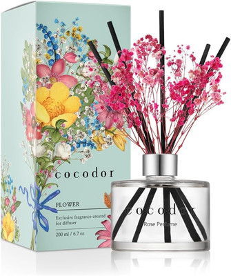 COCODOR Preserved Real Flower Reed Diffuser/Rose Perfume / 6.7Oz(200Ml) / 1 Pack