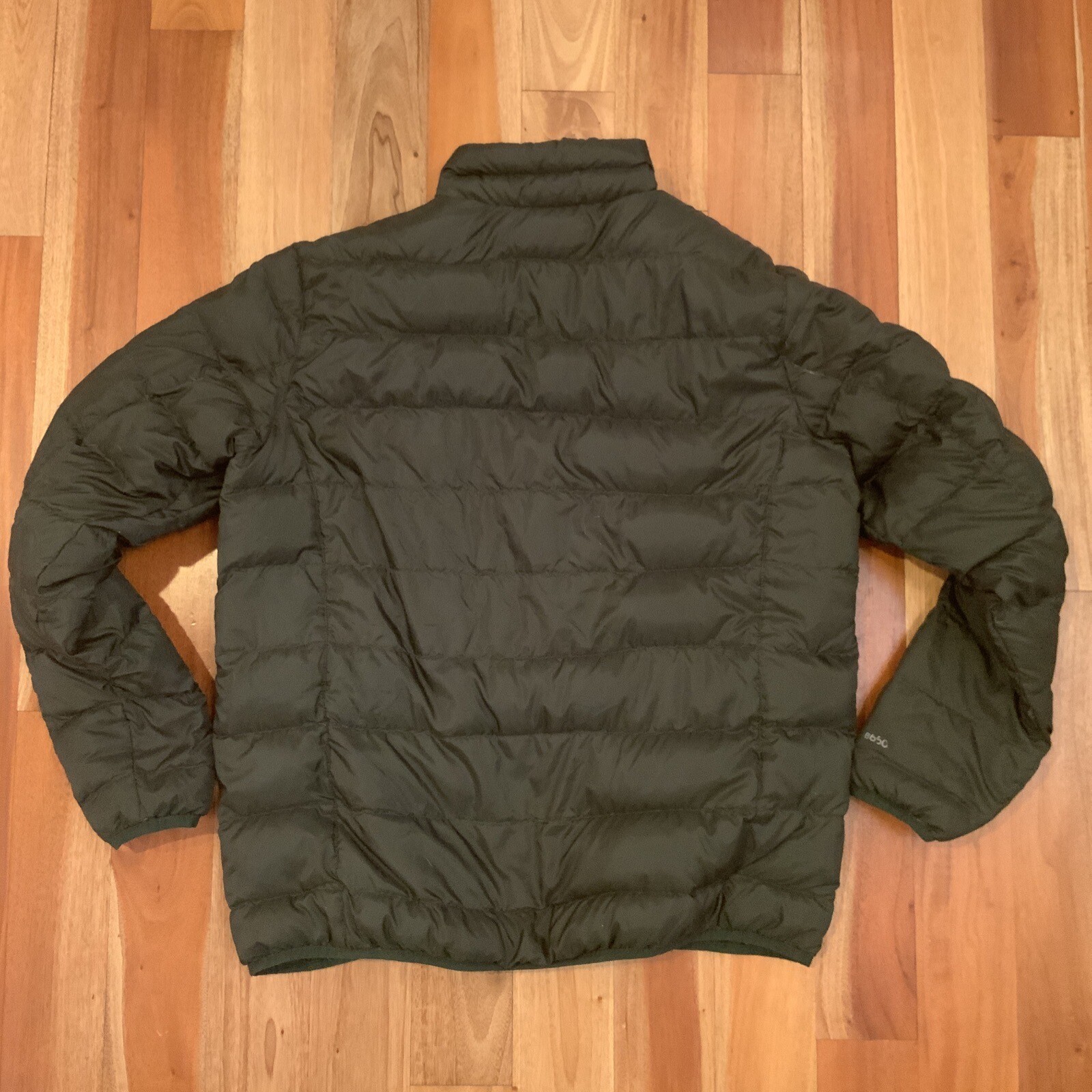 Eddie Bauer Mens Puffer Jacket EB650 Down Full Zip Packable Green Size