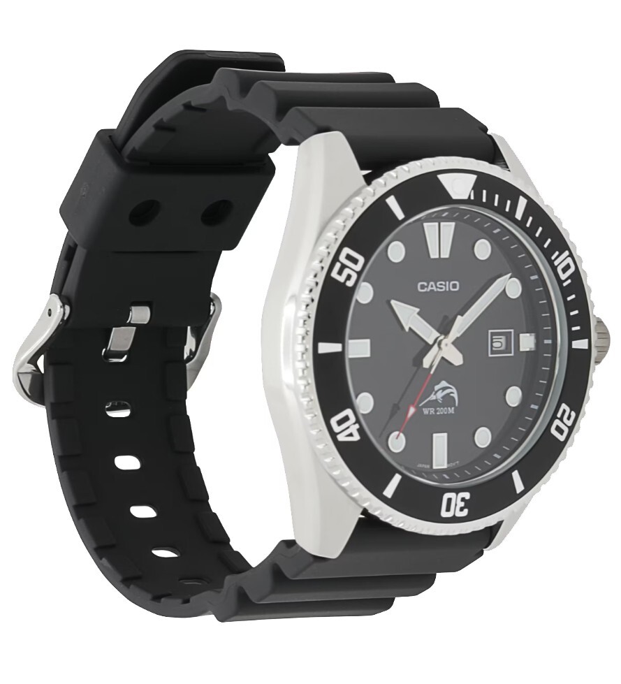 CASIO MDV106-1AV Mens DURO 200M Black Resin Strap w Date Analog