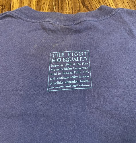 Vintage Womans Rights Seneca Falls Feminist T-shirt Tee Equality XXL USA 1998 - Picture 4 of 8