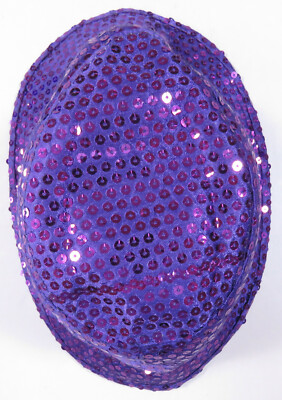 NWOT Sequin Purple Bling Shiny Retro Bucket Hat | eBay display picture 1