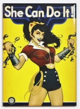 Bombshell Wonder Woman She can Do It FRIDGE MAGNET Justice League
