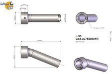 Scarico LeoVince DB Killer n. 33 SBK 307550801R per Yamaha Suzuki Honda 43 mm