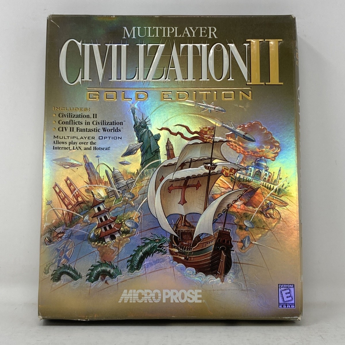 Jeu Civilization PC Version Française Big Box - Boîte Carton D'origine - Bon état Pour Collection