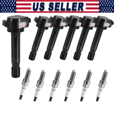 6X Ignition Coils + 6X Spark Plugs Kit for 2011-2017 Honda Odyssey UF-603 5C1681