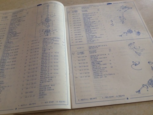 KTM TVC 250 300 94 engine moteur spare parts list liste pièces détachées éd.93 - Imagen 5 de 6
