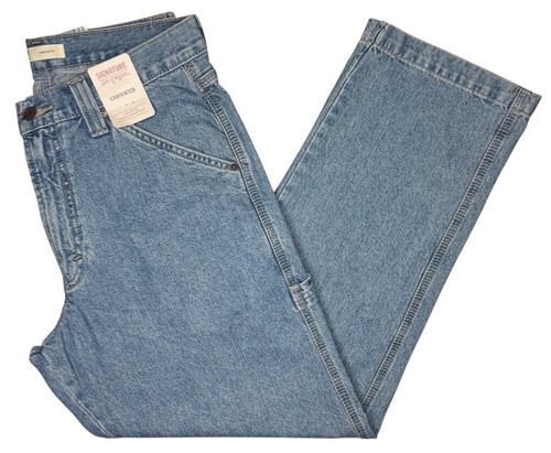 Signature By Levi Strauss & Co. #11713 NEW Men's 100% Cotton Carpenter Jeans - Picture 4 of 9