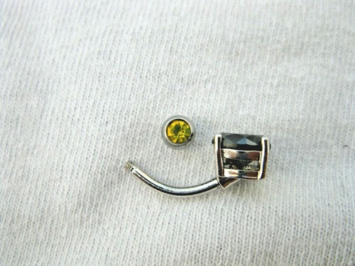 2.50ctw 100% REAL NATURAL BLACK DIAMOND BELLY RING,DOUBLE,CERT,DIA TESTER,YELLOW - Picture 11 of 11