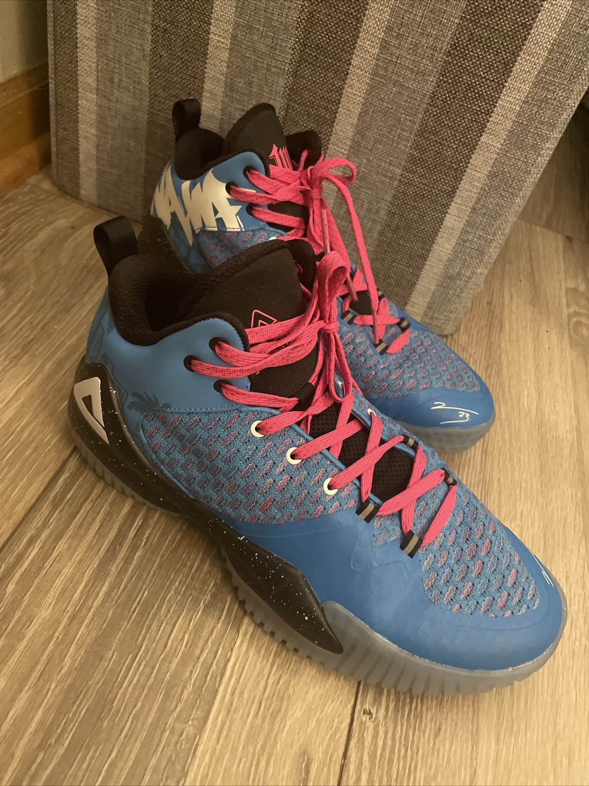 Peak Lou Williams Mid Top Blue Sneakers 