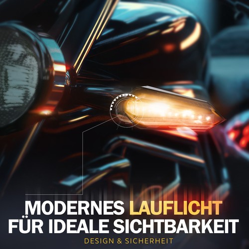 Binego® 4x intermitentes LED motocicleta homologados E luz de marcha luces intermitentes tintadas carbono - Imagen 5 de 11