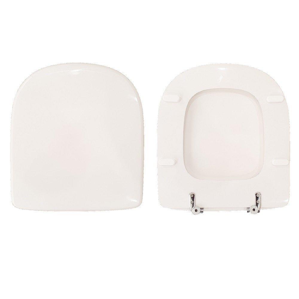 Copriwater Io Vavid legno rivestito in resina poliestere bianco