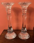 Mikasa "Rochester" Lead Crystal 11 3/4" Tall Pillar Or Taper Candle Holders Set — photo 2