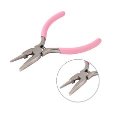1x Steel Jewelry Plier Wire Looping Concave Round Nose Plier for Jewelry Making
