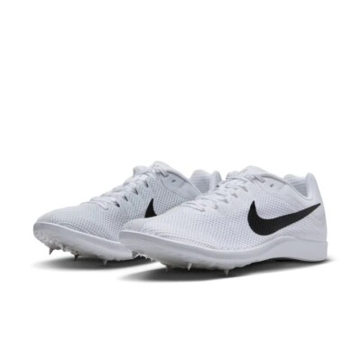 Nike Zoom Distance Spike Track Shoes White Mens Size 12 DC8725-100 All Gender Nike Zoom Rival Distance Spikes - White/Black  main image 2