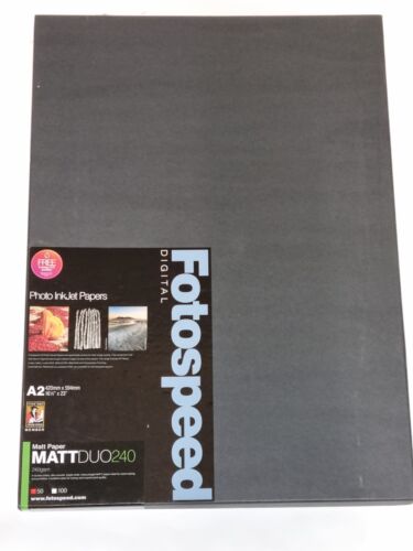 Fotospeed 7D144 - A2 - Matt Duo 240gsm double sided inkjet Paper - 50 Pack - Picture 1 of 1