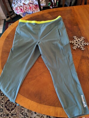 Women's Flex High Rise 7/8 Legging with Pockets size XXL Green/ Blue New