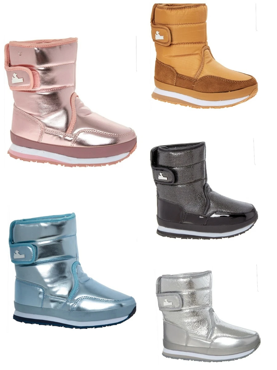 Kids Rubber Duck SnowJogger Snow Boots Sz 11 to 3 rrp 63 Pink Silver Blue Tan