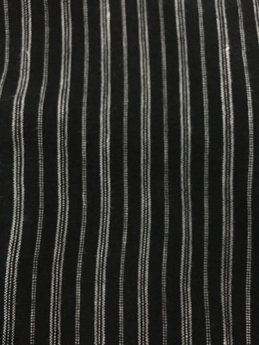 CHICO'S Linen Zip-Front Hoodie Jacket Black & White Ticking Stripes Size 2 NWOT - Picture 11 of 12