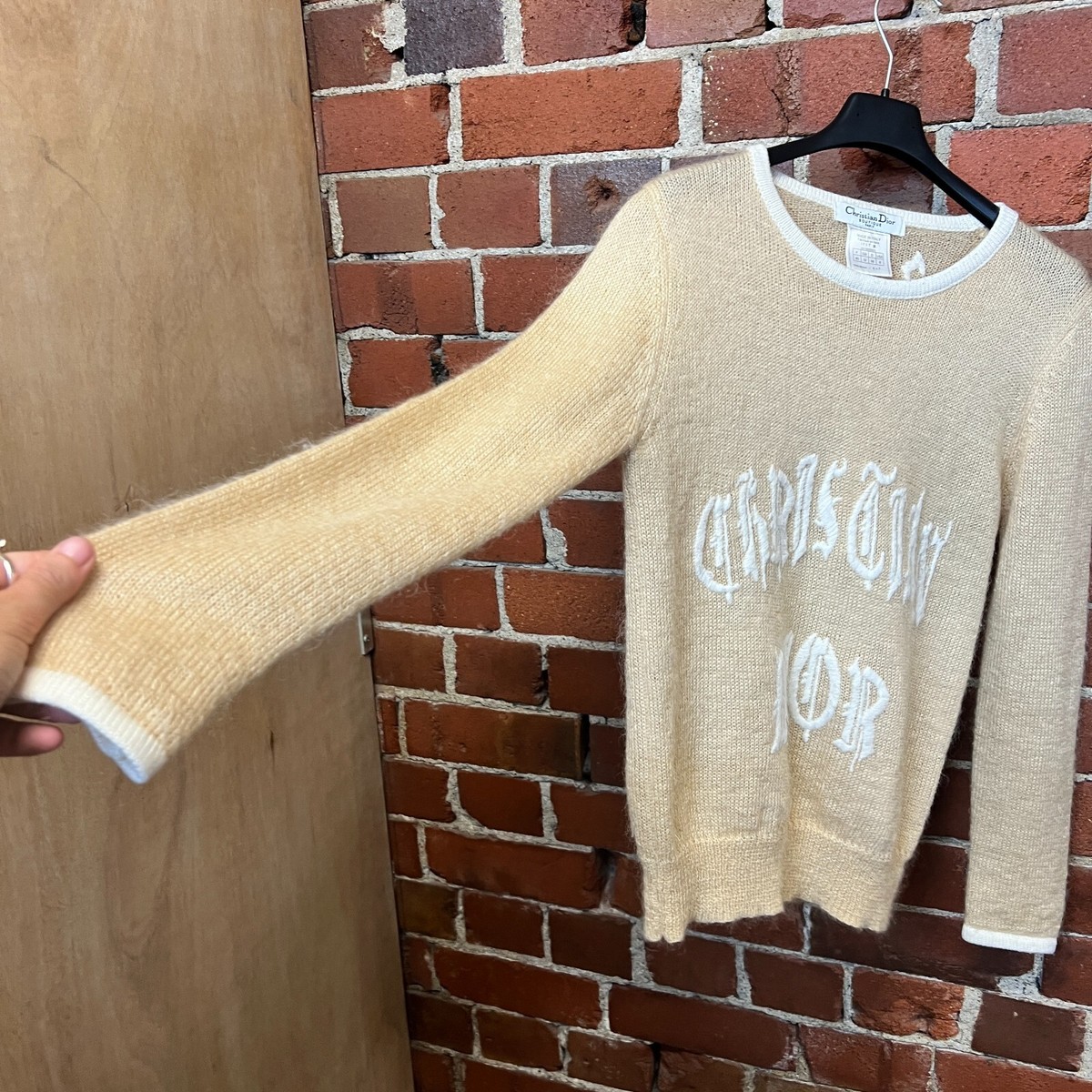 Dior クリスチャンディオール ガリアーノ期 モヘア ニット 38 CHRISTIAN DIOR JOHN GALLIANO 2002 Mohair gothis logo jumper