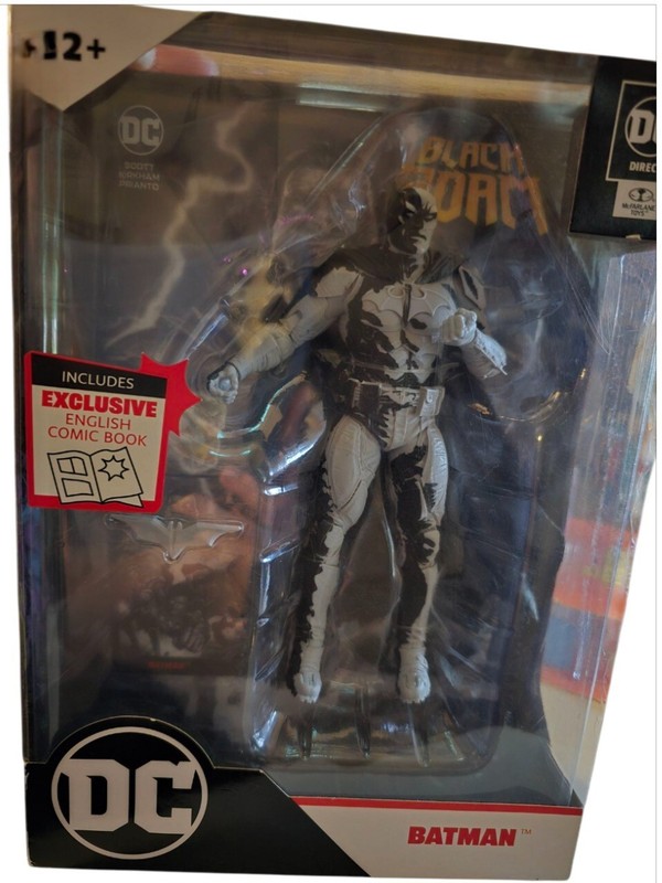 New In Box - DC Page Punchers Batman Black Adams Figurine with Comic Book
