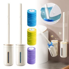 Disposable Toilet Brush Set Toilet Bowl Cleaning System Cleaners with Refills JQ